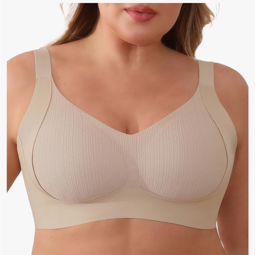Lace Vertical Stripe Pull Up Bras for Women No Underwire Wireless